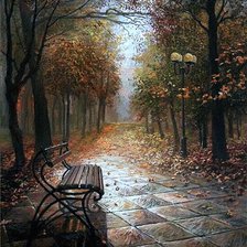 Схема вышивки «осенний сквер»