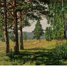 Схема вышивки «Сосновый лес»