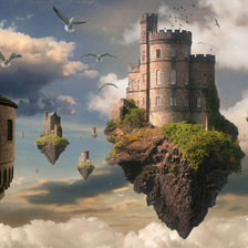 Схема вышивки «Летучий замок»