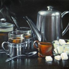 Схема вышивки «чайный натюрморт»