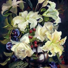 Схема вышивки «Лилии»