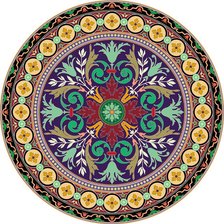 Схема вышивки «орнамент на подушку в восточном стиле»