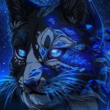 Схема вышивки «Мистическая кошка»