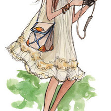 Схема вышивки «модница»