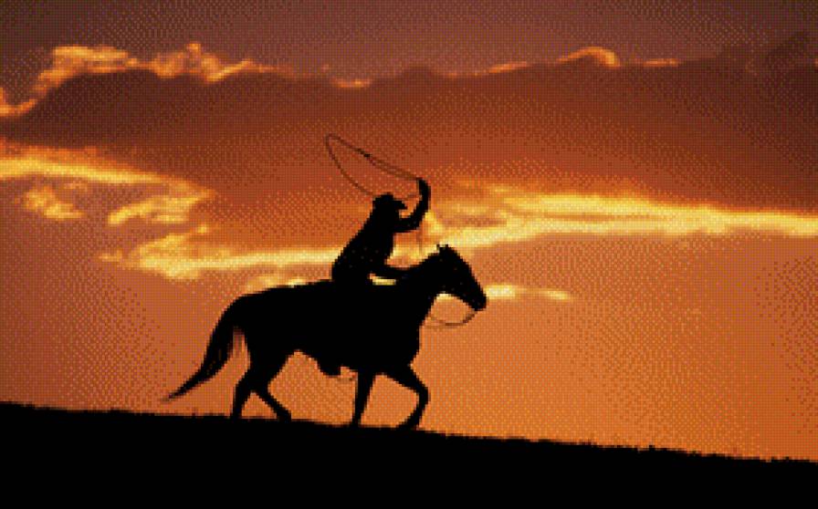 на закате - ковбои - предпросмотр