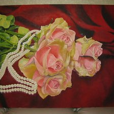 Схема вышивки «розы в подарок»