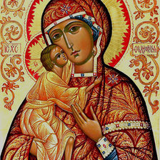 Схема вышивки «икона феодоровской божьей матери»