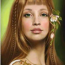 Схема вышивки «Девушка»