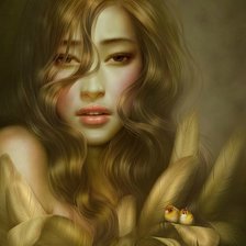 Схема вышивки «Девушка»