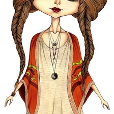 Схема вышивки «Индианка»