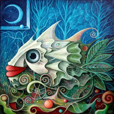 Схема вышивки «рыба абстракция»