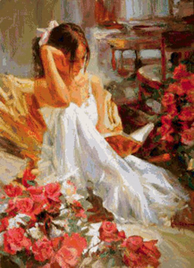 Девушка с книгой - предпросмотр