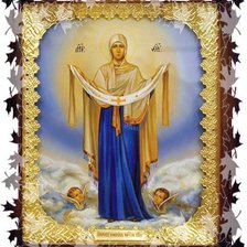 Схема вышивки «Икона Пресвятой Богородицы "Покрова"»