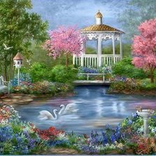 Схема вышивки «Estanque»