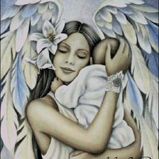 Схема вышивки «Angel con niño»