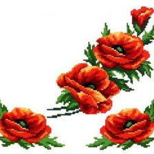 Схема вышивки «маки на  платье»