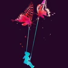 Схема вышивки «Бабочки»