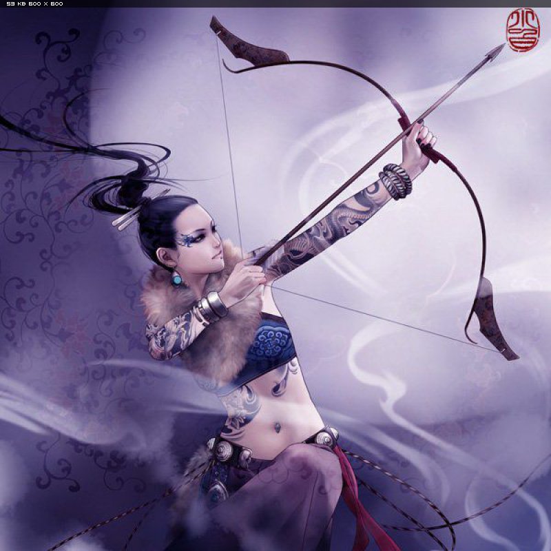 лучница - стрелец, зодиак - оригинал