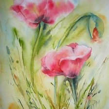 Схема вышивки «маки»