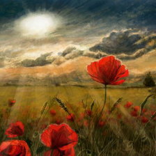 Схема вышивки «маковое поле»