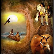 Схема вышивки «Indios»