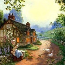 Схема вышивки «Mujer de campo»