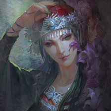 Схема вышивки «Азиатка от HRfleur»