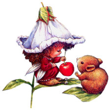 Схема вышивки «Феечка и хомячок»