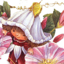 Схема вышивки «феечка,пчёлки,вьюнок,детское»