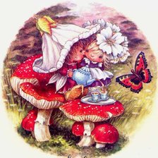 Схема вышивки «Чаепитие подруг»