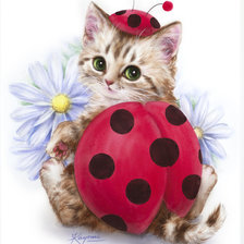 Схема вышивки «Котенок»