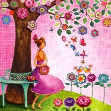 Схема вышивки «девочка»