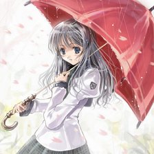 Схема вышивки «Девушка с зонтом»