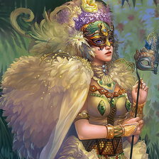 Схема вышивки «Загадочная девушка»