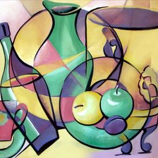 Схема вышивки «абстракция в натюрморте»