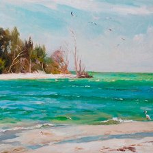 Схема вышивки «берег океана»