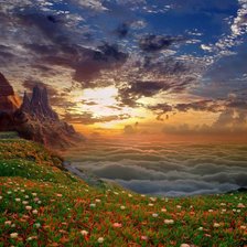 Схема вышивки «рассвет»