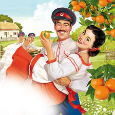 Схема вышивки «Деревенские гулянья»