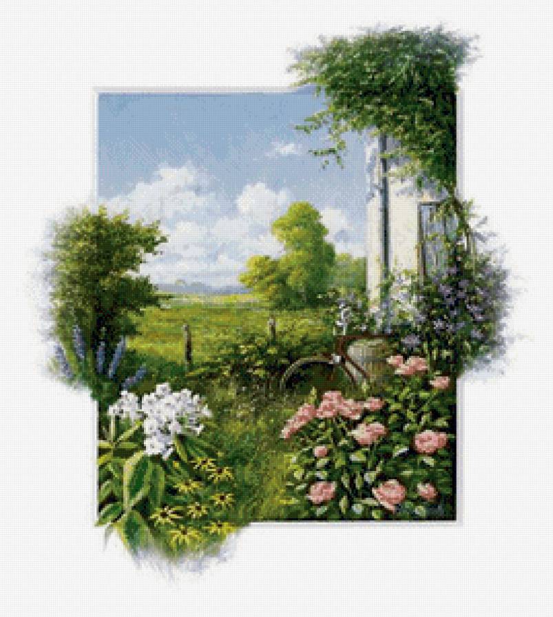 деревенский пейзаж - пейзаж, деревня - предпросмотр