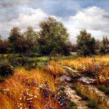 Схема вышивки «пейзаж»