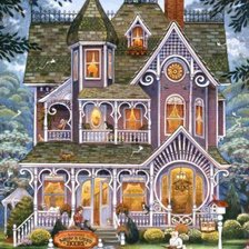 Схема вышивки «Викторианский дом»