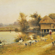 Схема вышивки «украинское село»