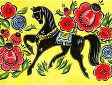 Схема вышивки «Городецкая роспись»