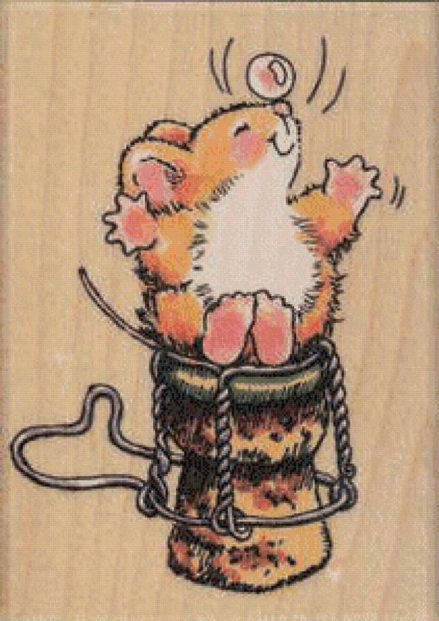 Спасибо,виноградник,за вино.И сладкое...ик..и пьяное оно. - детское, мышонок, penny black - предпросмотр