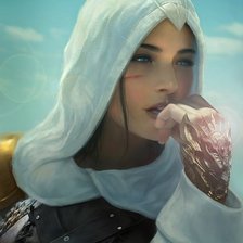 Схема вышивки «Задумчивая девушка»