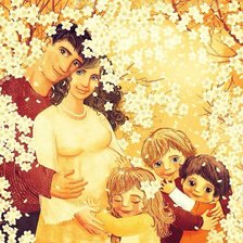 Схема вышивки «дружная семья»