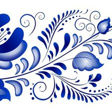 Схема вышивки «гжель-4-1»