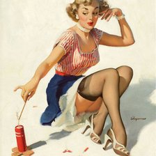 Схема вышивки «Девушка с динамитом»