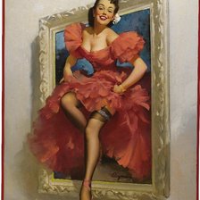 Схема вышивки «Вышла из картины»