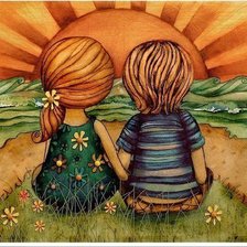 Схема вышивки «Друзья»